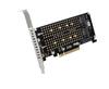 Материнская плата для настольного компьютера PCIEX8 Двойной диск NVME M.2 MKEY SSD RAID Массив Карта расширения Адаптер Материнская плата PCIE Карта-разветвитель