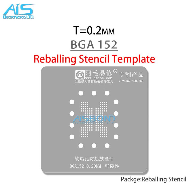 Amaoe Шаблон-трафарет для реболлинга BGA для чипа флэш-памяти NAND SSD IC BGA132 BGA316 BGA152 Позиционирующая паяльная пластина Сетка припоя