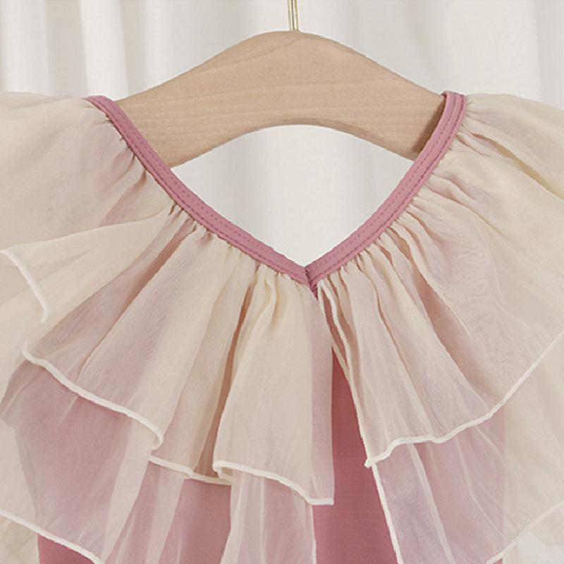 Купальник для малышей и девочек, весна-лето, сетчатый купальник с V-образным вырезом и открытой спиной, с шапочкой для детей, цельная детская одежда для девочек 1-8 лет