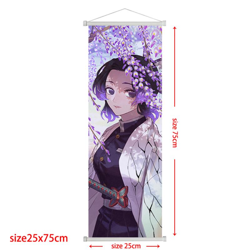 Demon Poster Rengoku Scroll Slayer Kyoujurou Home Decor Kamado Tanjirou Living Decoration Hanging Painting Kids Gift Posters
