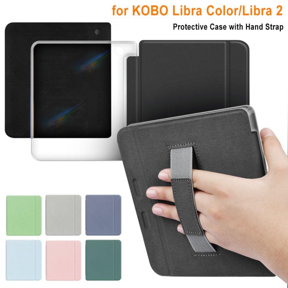 with Hand Strap e-Reader Case 7 inch Protective Shell Folio Funda for KOBO Libra Color/2