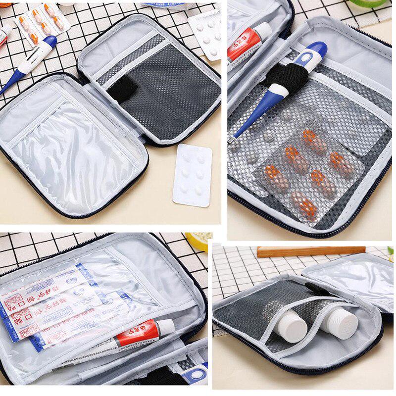 Portable Medical Storage Bag Small Travel Storage First Aid Bag Camping Emergency Survival Bag Pill Case
