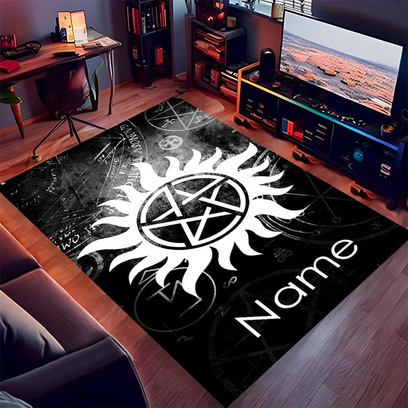 Custom personalization Supernatural Print Area Rug - Soft, Washable Non-Slip Indoor Mat,Living Room,Home&Office Decorative Rug