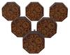 IBA Indianbeautifulart Brown Engraved Knobs Furniture Knobs Cabinet Drawer Pull Pack