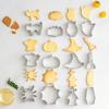 12PCS Biscuit Mold Set Stainless Steel Halloween Series DIY Bat Shaped Mold Baking Printing Mold Kitchen Baking Cake Tools Mold