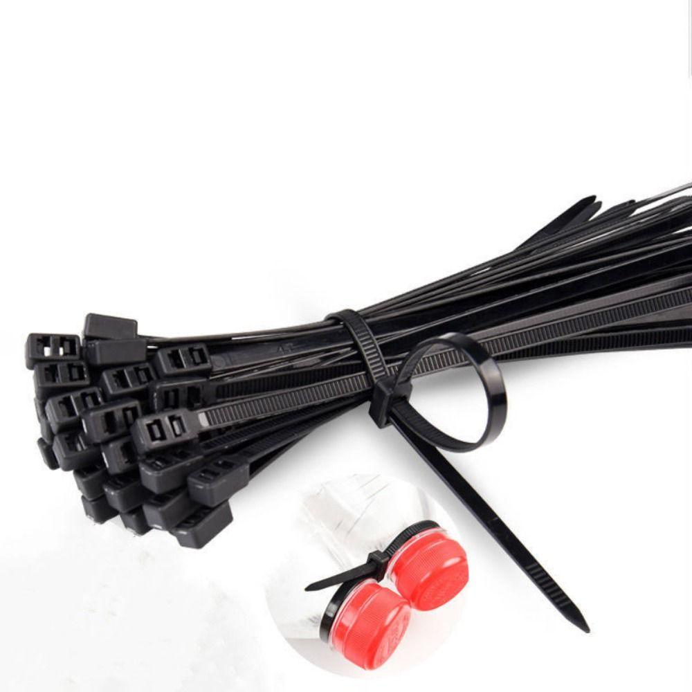 100Pcs CS Electrical Wire ties Zip Tie Double Flex Tie Band Cable Ties Fasten Loop