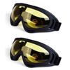 2 Pair Anti-sand Outdoor Protection Glasses Motorcycle Riding Sunglasses Sports Ski Skating Goggles Windproof Dustproof UV400
