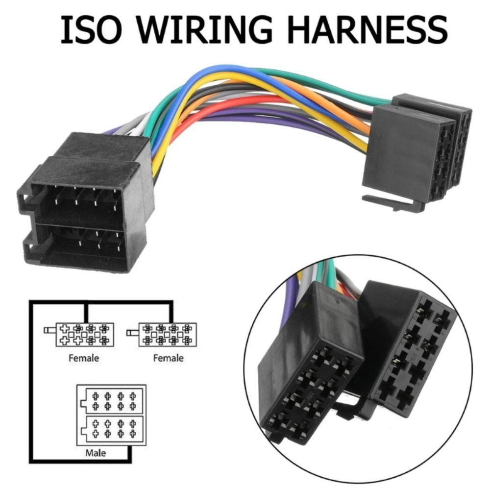 Lightweight Car Stereo Radio Cable Adapter Copper Wire Connector Harness Adapter Lightweight