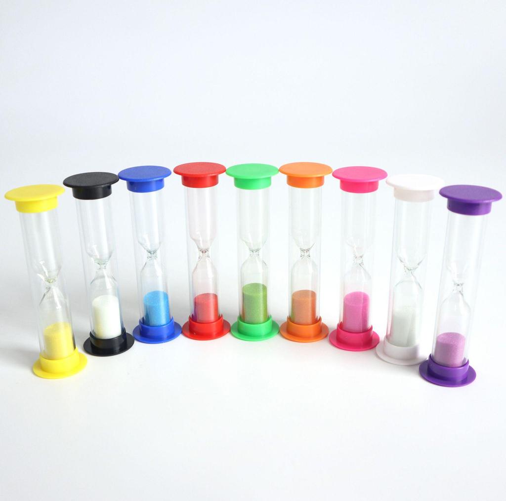 Набор песочных часов-таймеров: Прочная креативная игрушка-песочные часы для детей с аксессуарами-зубными щетками.