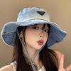 Осенняя шляпа женская шляпа для альпинизма на открытом воздухе большой обхват головы показывает лицо маленькая шляпа-ведро ретро универсальная выстиранная ковбойская шляпа