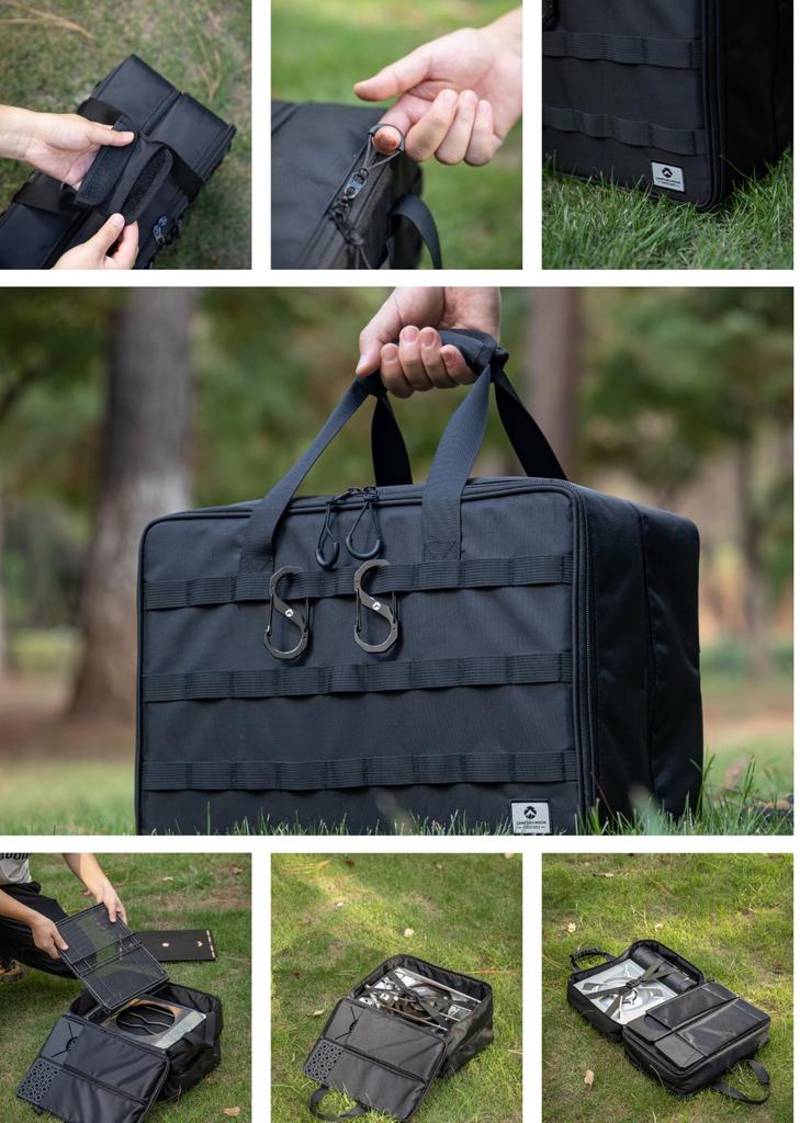 CAMPING MOON Мягкий контейнер IGT Верхняя панель Плоская горелка Сумка для хранения, Черный, Черное снаряжение BK-46