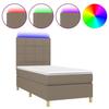 Maison Exclusive - Sommier à lattes de lit et matelas et LED Taupe 90x200 cm Tissu