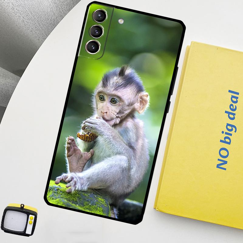 Милый Человечек-Обезьянка Животное Чехол Для Телефона Для Samsung Galaxy S25 Ultra S20 S21 S22 S23 Plus S9 S10 S25 FE S24 Ultra Чехол