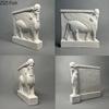 Mythical Creatures Winged Bull Plaster Statue Crafts Desk Decoration Creative Artwork Winged Bull Sculpture Room Aesthetic Decor