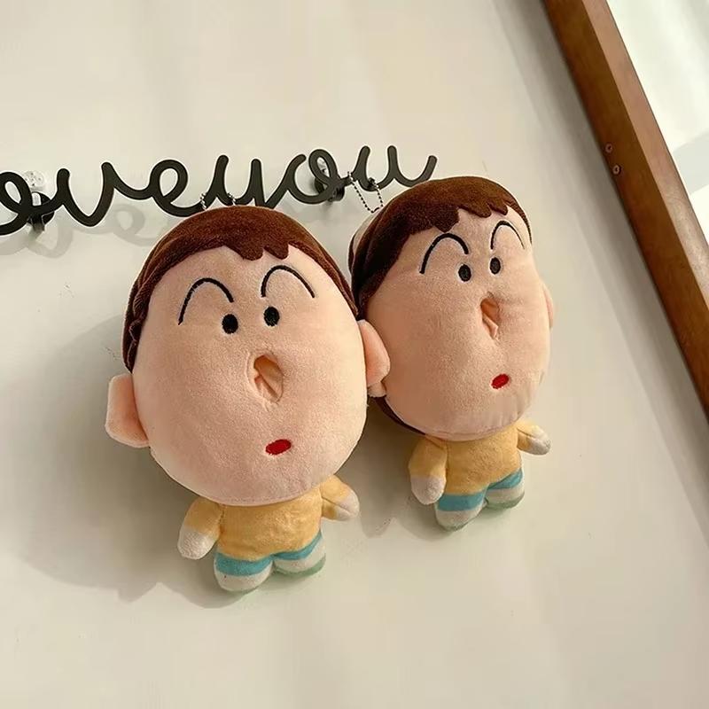 21cm Anime Crayon Shin-Chan Boochan Tissue Box Originality Plush Dolls Funny Design Plush Stuffed Keychain Couple Bag Pendant