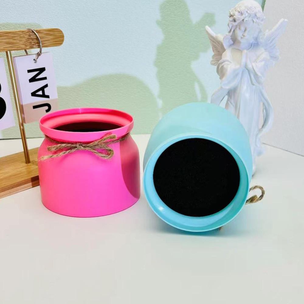 Цветочный бант Пластиковый горшок Комнатное растение Декорация Контейнер для цветочной композиции