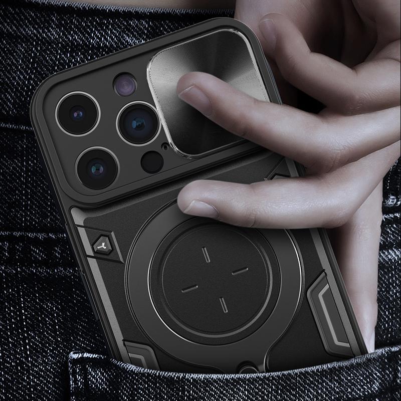 Противоударный защитный чехол-слайдер для iPhone 15 14 Plus 13 12 11 Pro Max XS X XR с кольцом-держателем, задняя крышка, магнитный чехол для телефона