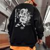 Autumn Men's Sweatshirts Dragon Pattern Print Oversized Long Sleeve T-Shirts For Men Hoodies Pullover Street Fashion Man Clothes