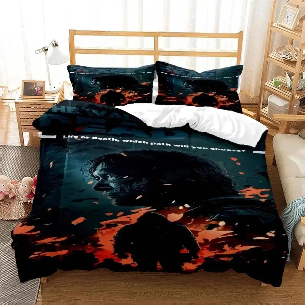 Horror Die Walking Dead Printed Bedding Set Luxury Queen Bedding Set Soft and Comfortable Customized Bedding Set for Boy