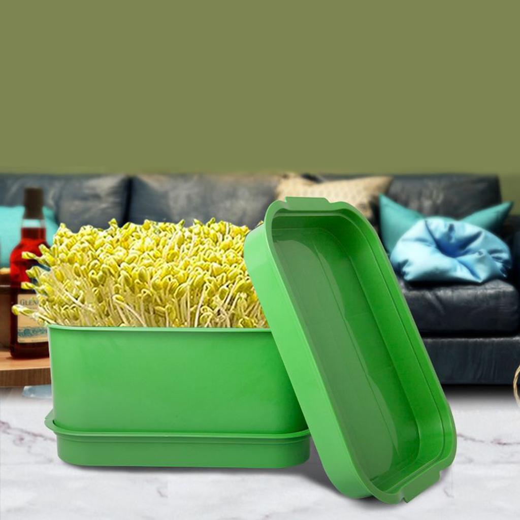 Plastic Sprouting Tray Kit Microgreens Growing Trays for Sprouting Seeds Beans Wheatgrass Sprout Maker Container
