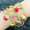 Fruit Series Strawberry Necklace Retro European Style Pitaya Chain Choker  Summer Fruit Party