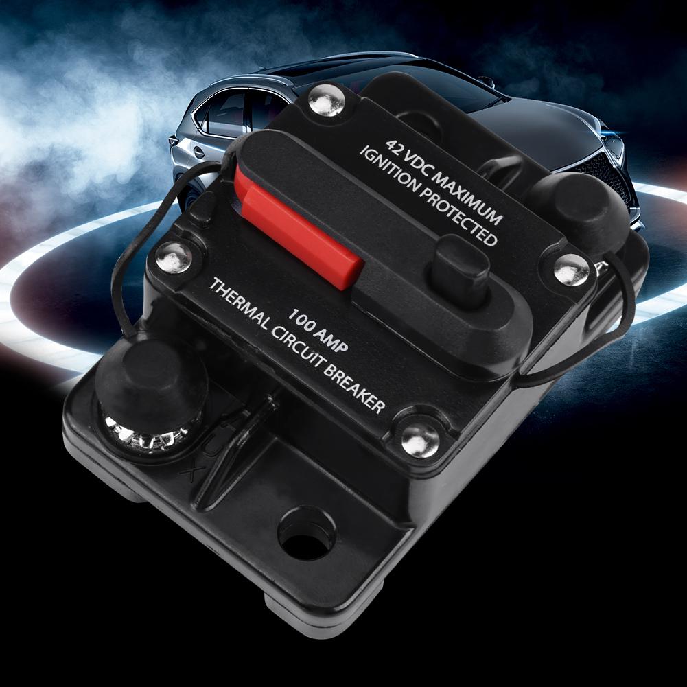 DC12V42V Автомобильный стерео аудиовход Встроенный автоматический выключатель Ручной сброс(100A)