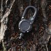 Anti-Theft Metal Easy-To-Pull Buckle Rope Elastic Keychain Retractable Key Ring Anti Lost Ski Pass Id Card With Compass