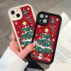 For iPhone 16 15 Pro Max Redmi Note 13 12 Pro Samsung S25 S24 S23 A15 A14 A16 A05 A06 Cartoon Christmas Tree Soft Silicone Full Lens Protect Case