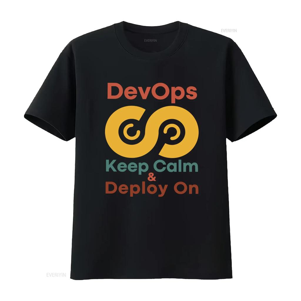 DevOps Спокойствие Развертывание на футболке Softstyle для разработчиков и программистов Agile Дизайн винтажный Стиранная дизайнерская одежда