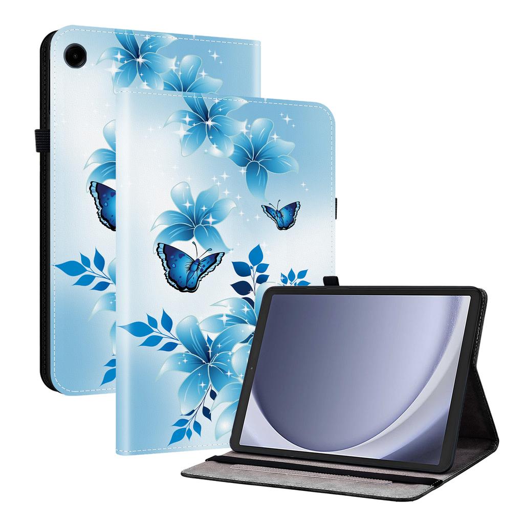 Кожаный чехол для Samsung Galaxy Tab A11 с принтом, подставка, чехол для планшета с отделениями для карт