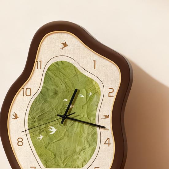Винтажные настенные часы с эффектом таяния с открытой стрелкой, легко читаемые, без стеклянной крышки, для дома, спальни, кухни, декоративные настольные часы с летающей птицей