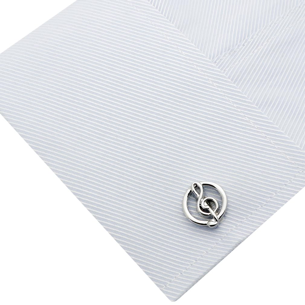 Treble Clef Circle Cufflinks Cufflinks Cufflinks N01922