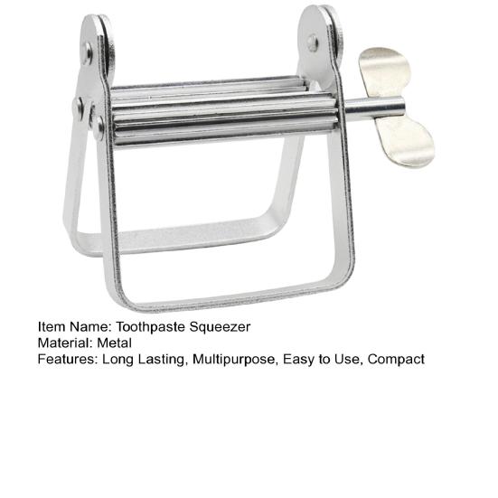 Алюминиевый сплав Выжималка Дозатор зубной пасты Компактный дизайн Портативный отжимной тюбик зубной пасты Ручной роликовый инструмент