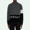 Свитер с блоками цвета и логотипом OFF WHITE OMHE048E20KNI0010701