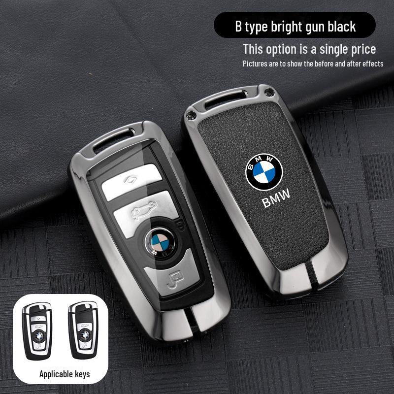 Подходящий чехол для автомобильного ключа для BMW: Совместимо с 5 серией 530L, 3 серией 325Li, 4, 6, 7 сериями, X1, X3, X4, X5, X7 (22 модели)