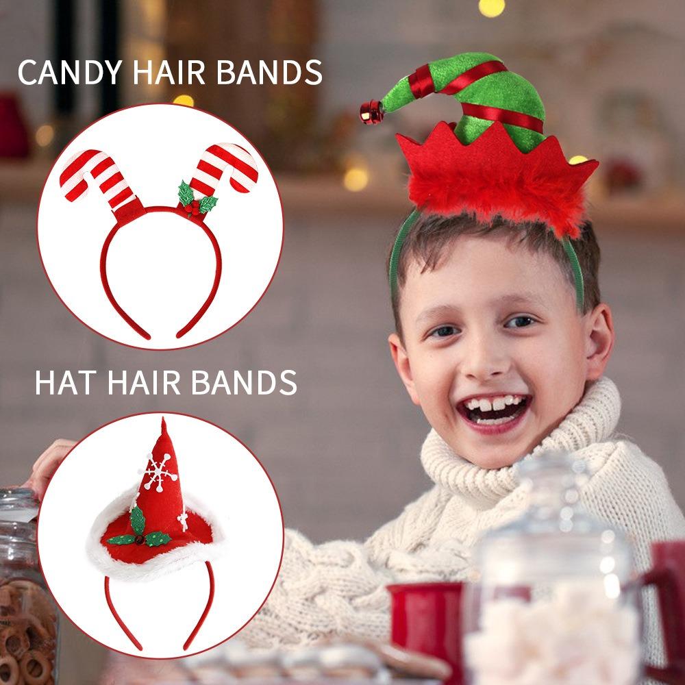 Cute Cartoon Christmas Headwear Photo Props Xmas Hat Bands Christmas Headband  Christmas Decor