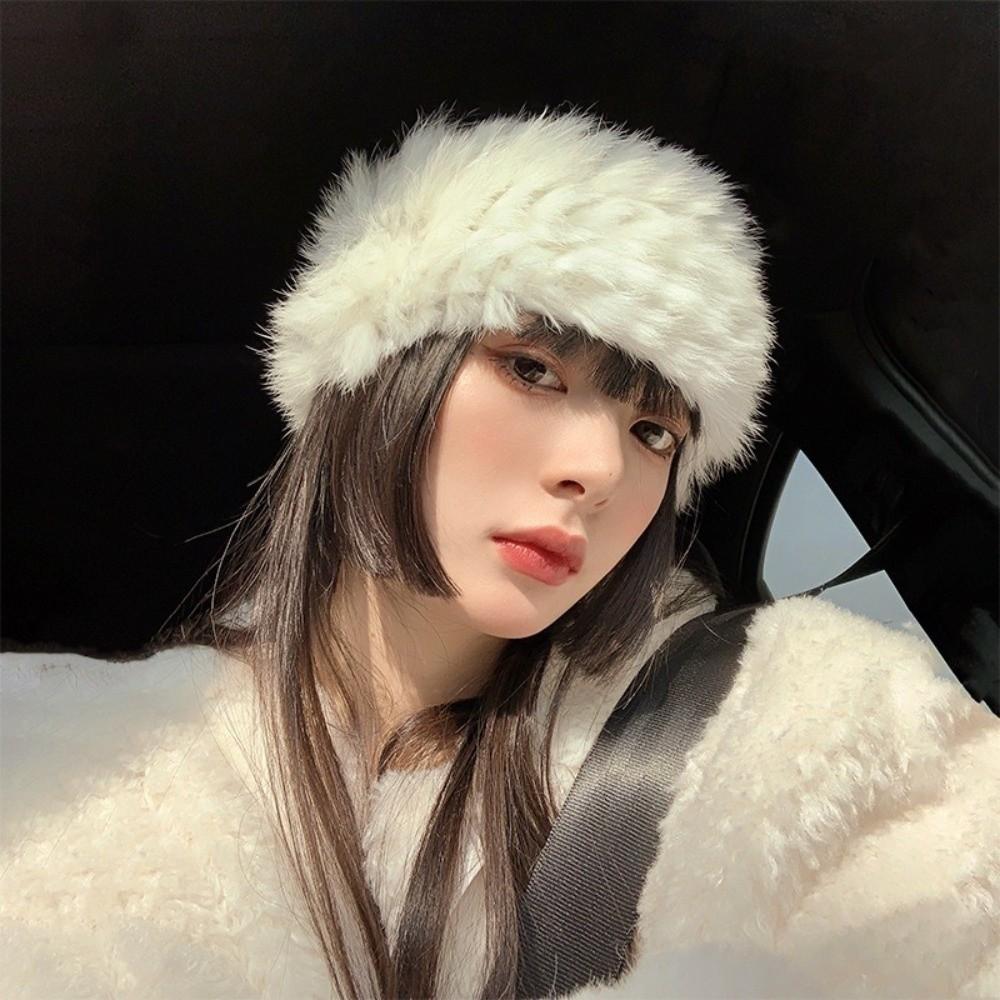 Thick Plush Headbands Soft Plush Knit Headbands Cozy Wide Headbands For Women