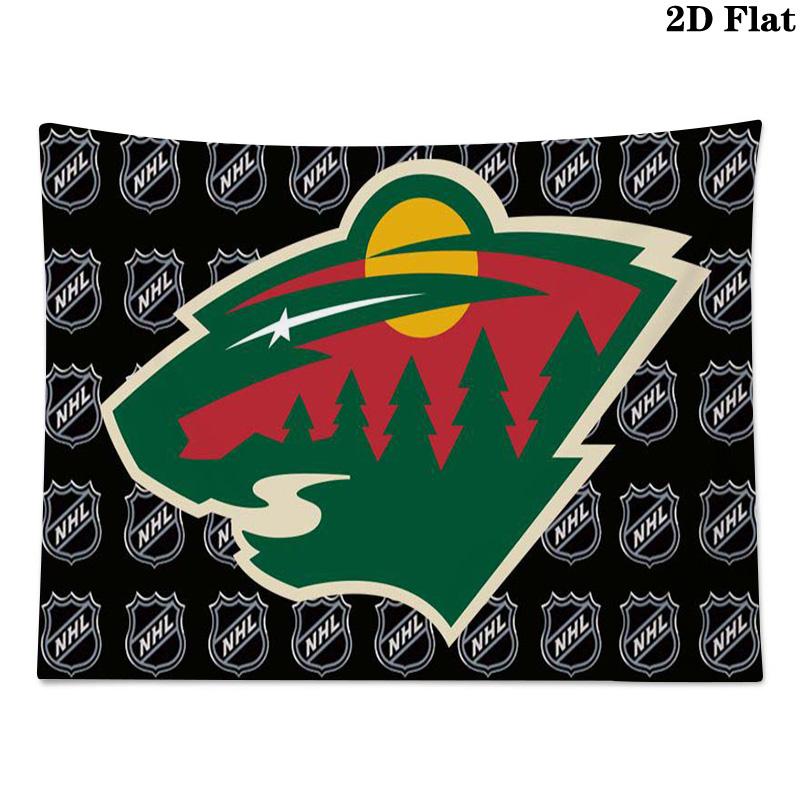 Minnesota wild Logo Wall Tapestry Aesthetic Wall Hanging Printed Fabric Blanket Decorative Tapestries for Bedroom Living Room Home Decor