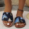 Fashion Women's Shoes 2024 Summer New Flat Flip Flops Women's Open Toe Beach Casual Flip Flops