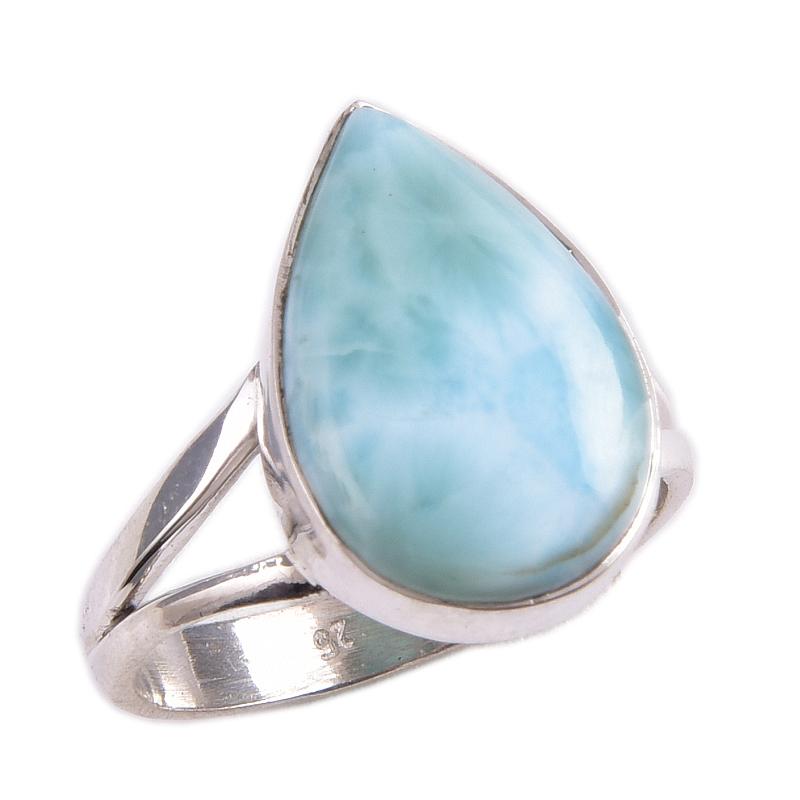 Кольцо из стерлингового серебра 925 пробы с драгоценным камнем Natural Republic Larimar S.6 Z6u61
