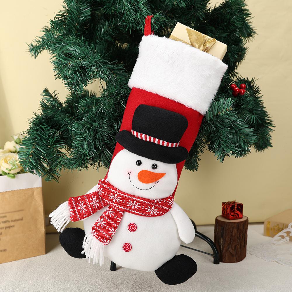 New Christmas stockings, cartoon old man snowman elk Christmas decorations, Christmas pendant gift bags