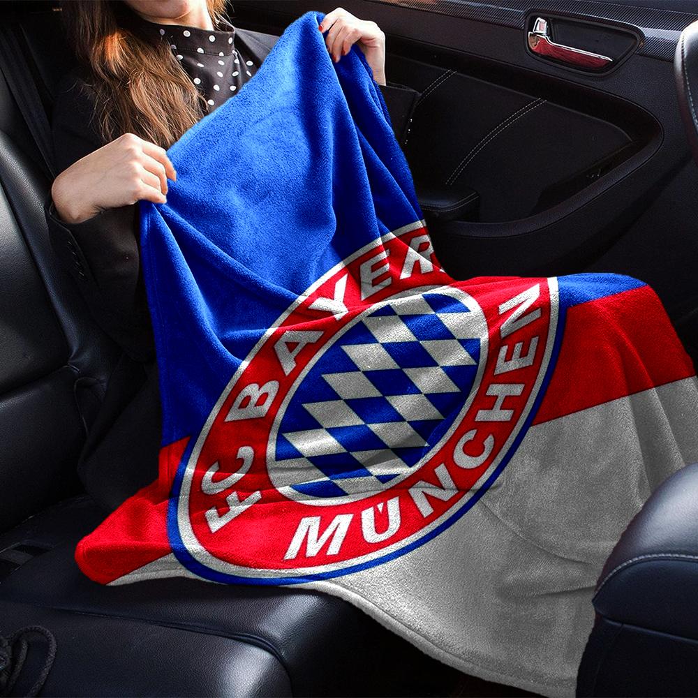 Bayern Munich Theme Printed Blanket - Perfect for Couch, Bed, Travel & Outdoor Use | Machine Washable, Cozy & Durable.