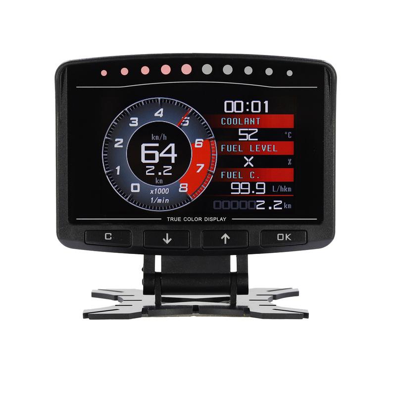 Vjoycar V60 Dual System Head Up Display OBD2 HUD GPS Digital Speedometer X1 OBD2 Meter Gauge Oil / Coolant Temp. Turbo Boost