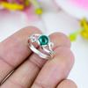 Natural Malachite Gemstone 925 Solid Sterling Silver Jewelry Ring Size 8.5 R5N46