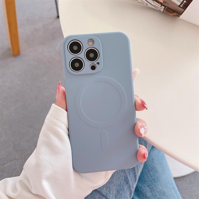 Официальный силиконовый чехол для беспроводной зарядки Magsafe для Iphone 14 12 13 Mini 11 Pro Max XS Xr 7 8 Plus противоударный магнитный чехол