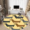 1pc Dachshund Pattern Chair Carpet for Office, Non-slip, Soft and Durable Office Rug, Perfect for Office yy260131032