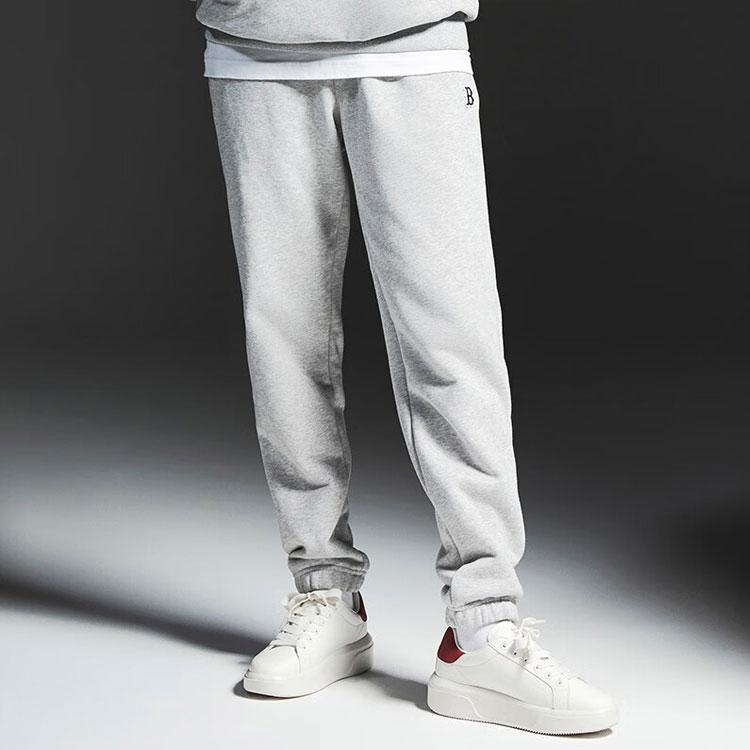 MLB Printed Logo Drawstring Joggers Unisex bottoms Gray 3APTB0724-43MGS