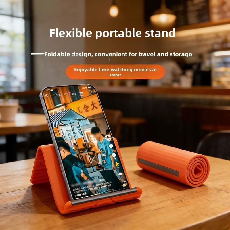 Soporte plegable de silicona para teléfono, tableta y portátil, diseño creativo universal