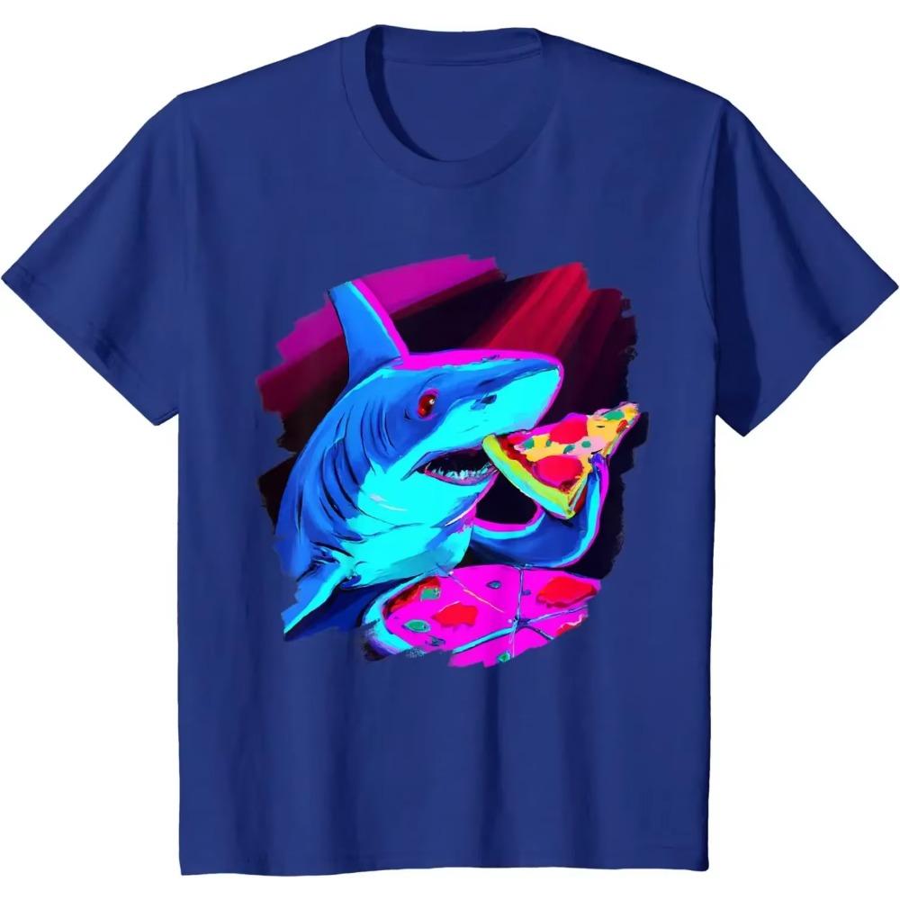 Футболка Shark Eating Pizza Funny Cool с изображением акул