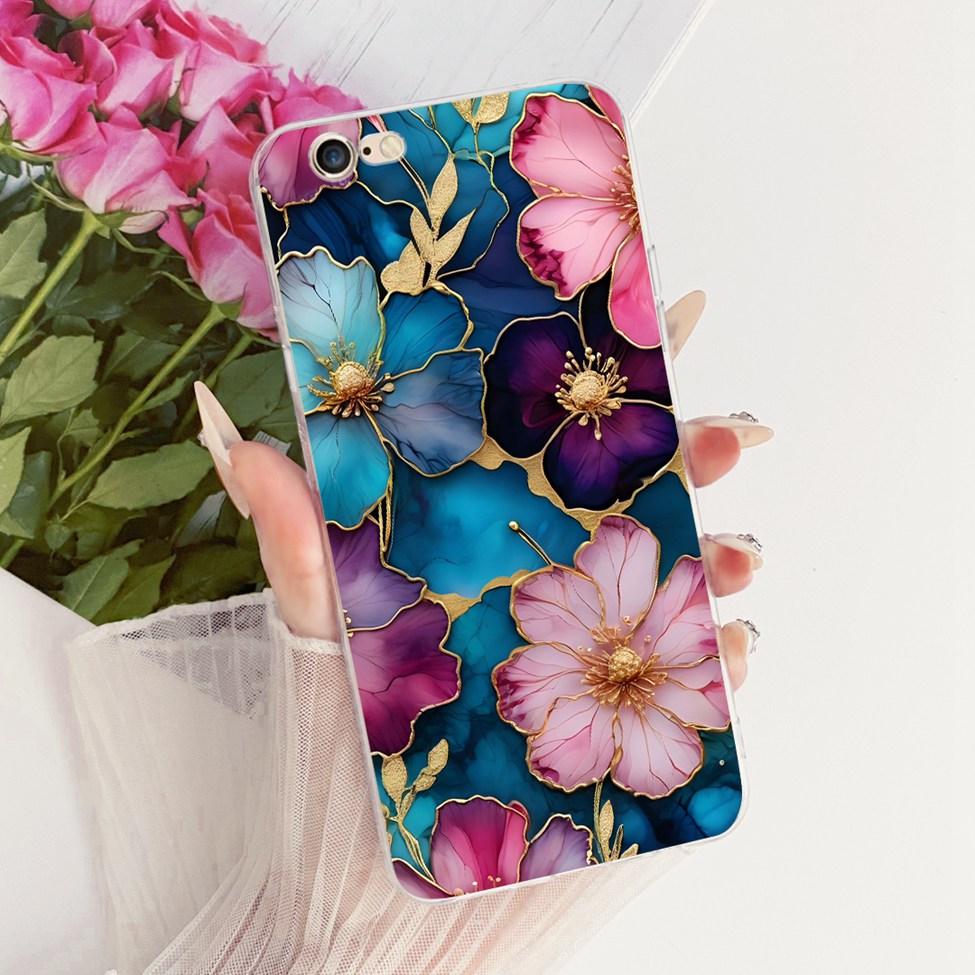 Transparent Casing For iPhone 6s Phone Case For iPhone 6 Cover Luxury Fashion Butterfly Funny Cute Painted